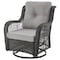 Manhattan Comfort Fruttuo Swivel Steel Rattan 3-Piece Patio Conversation Set with Cushions in Grey OD-CV018-GY - alternate 9